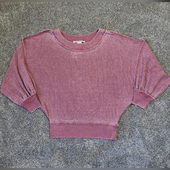 American Rag Pink Stretch Distressed Raw Edge Seams Size Small - Picture 3 of 15